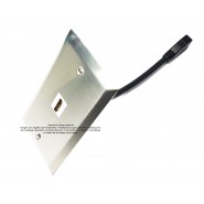 Placa Tapa HDMI 4k pigtail  Acero Inoxidable Grado Alimenticio